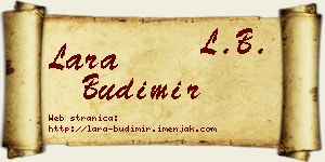 Lara Budimir vizit kartica